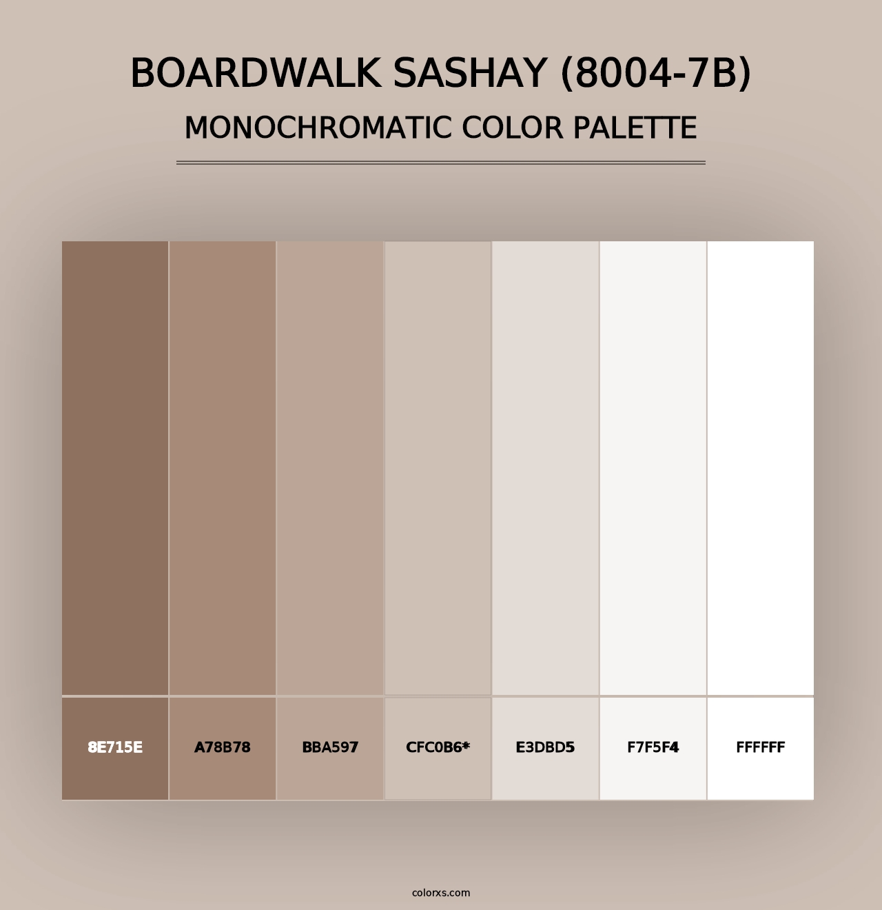 Boardwalk Sashay (8004-7B) - Monochromatic Color Palette