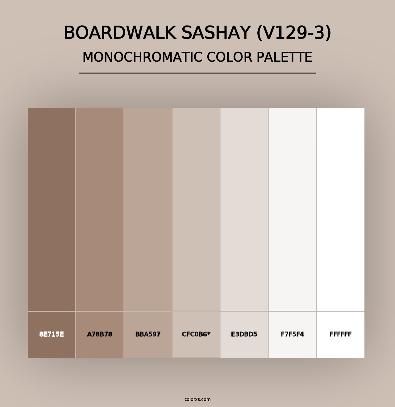 Boardwalk Sashay (V129-3) - Monochromatic Color Palette