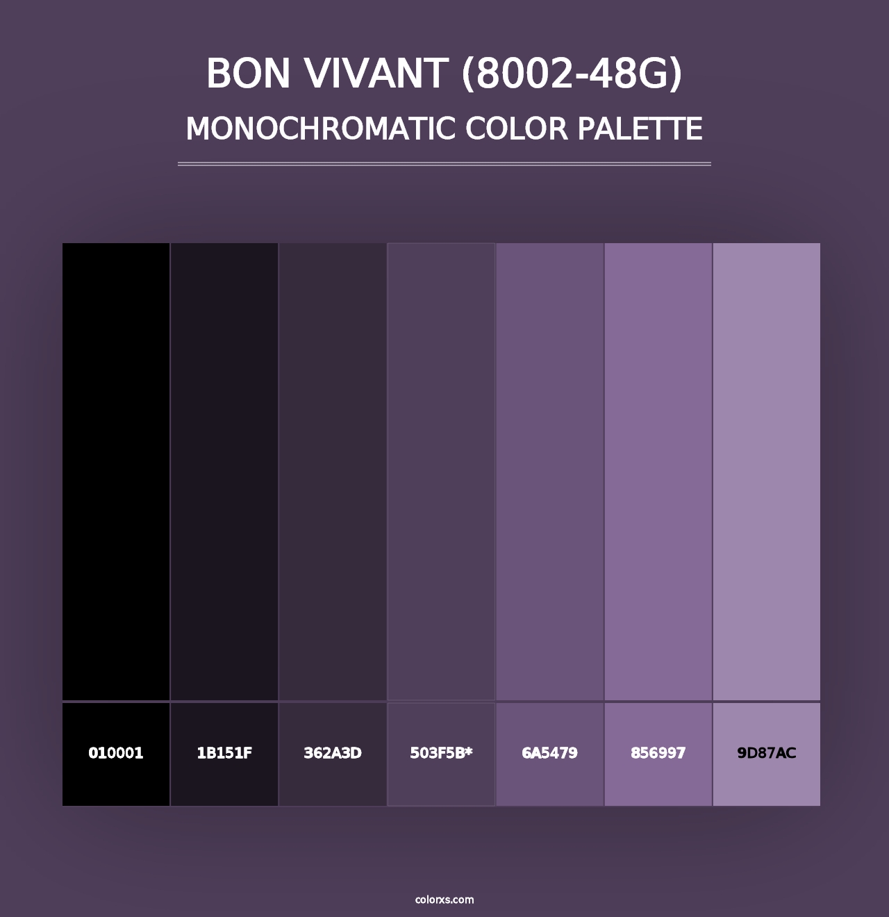 Bon Vivant (8002-48G) - Monochromatic Color Palette