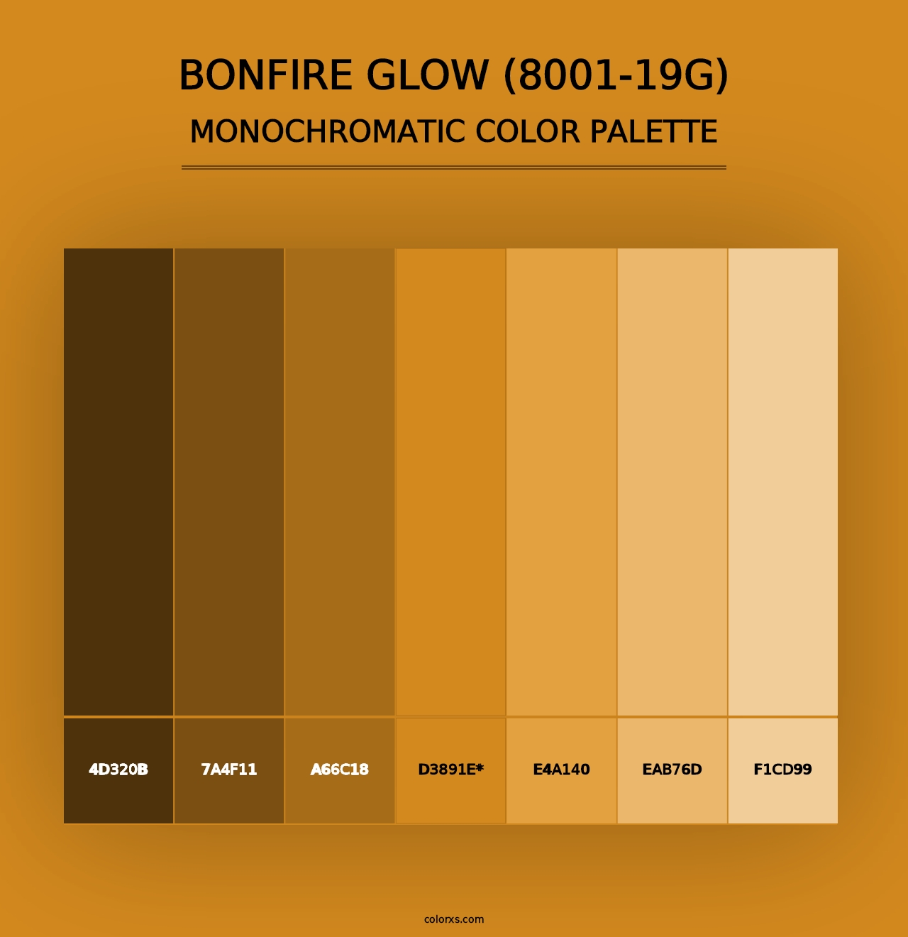 Bonfire Glow (8001-19G) - Monochromatic Color Palette