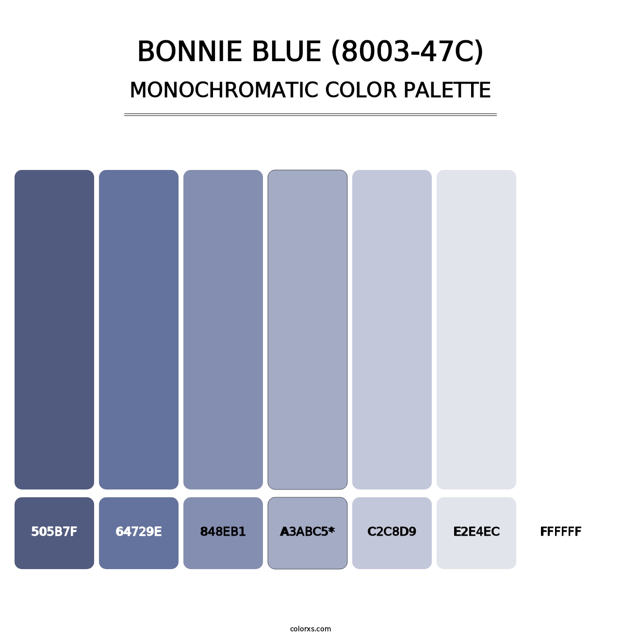 Bonnie Blue (8003-47C) - Monochromatic Color Palette