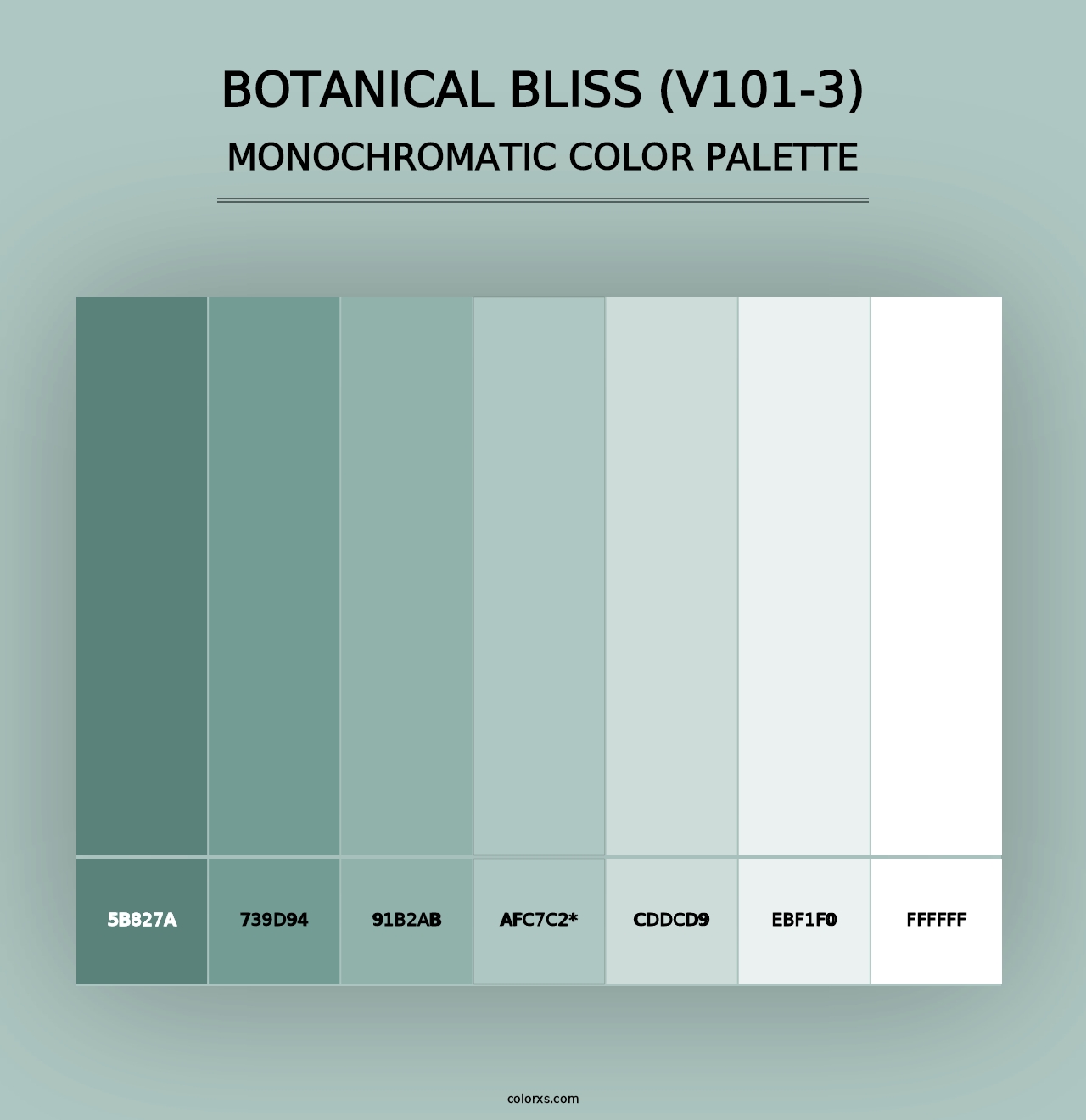 Botanical Bliss (V101-3) - Monochromatic Color Palette