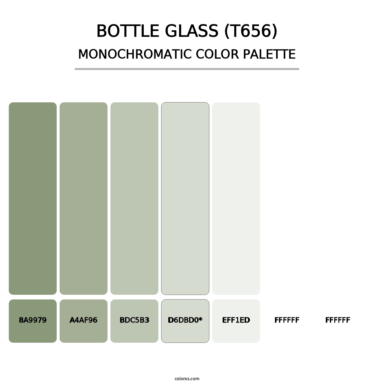 Bottle Glass (T656) - Monochromatic Color Palette