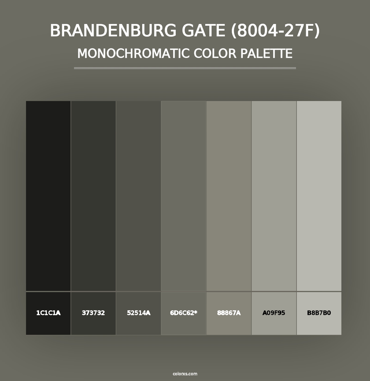 Brandenburg Gate (8004-27F) - Monochromatic Color Palette