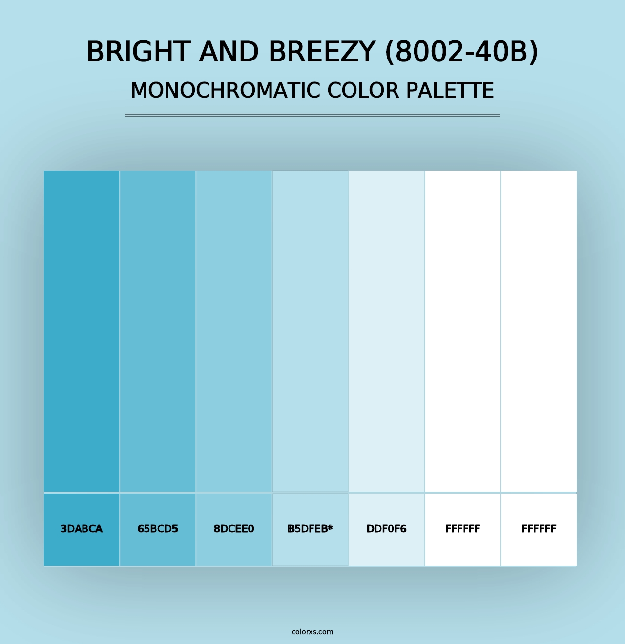 Bright and Breezy (8002-40B) - Monochromatic Color Palette