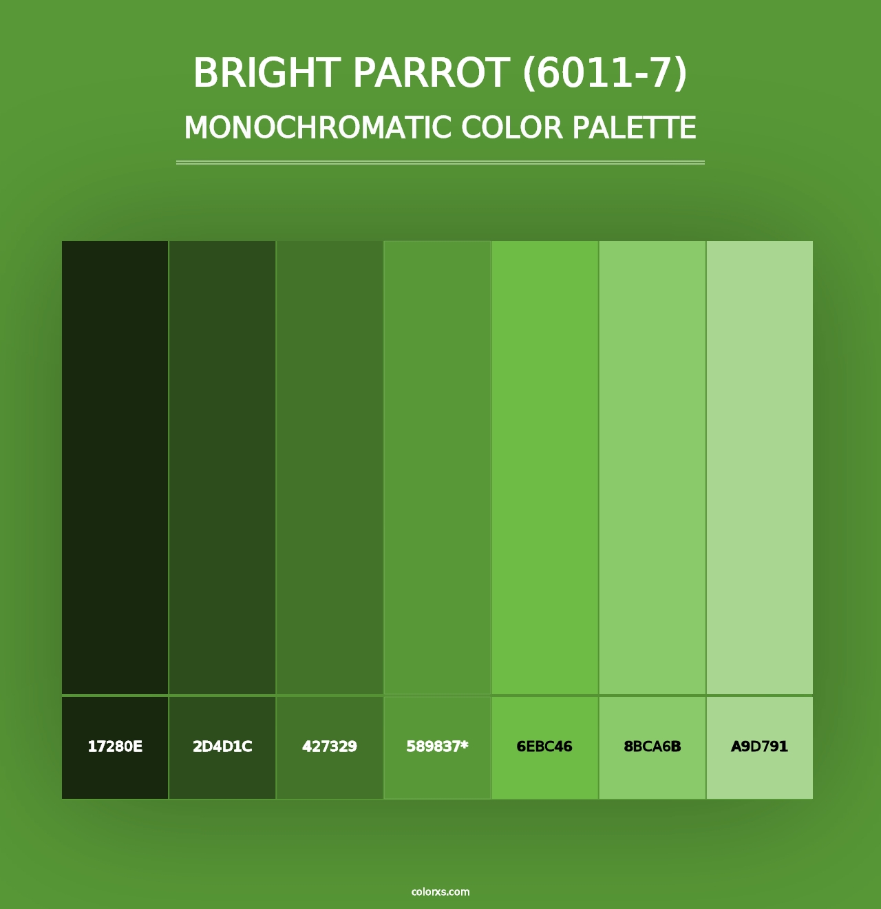 Bright Parrot (6011-7) - Monochromatic Color Palette