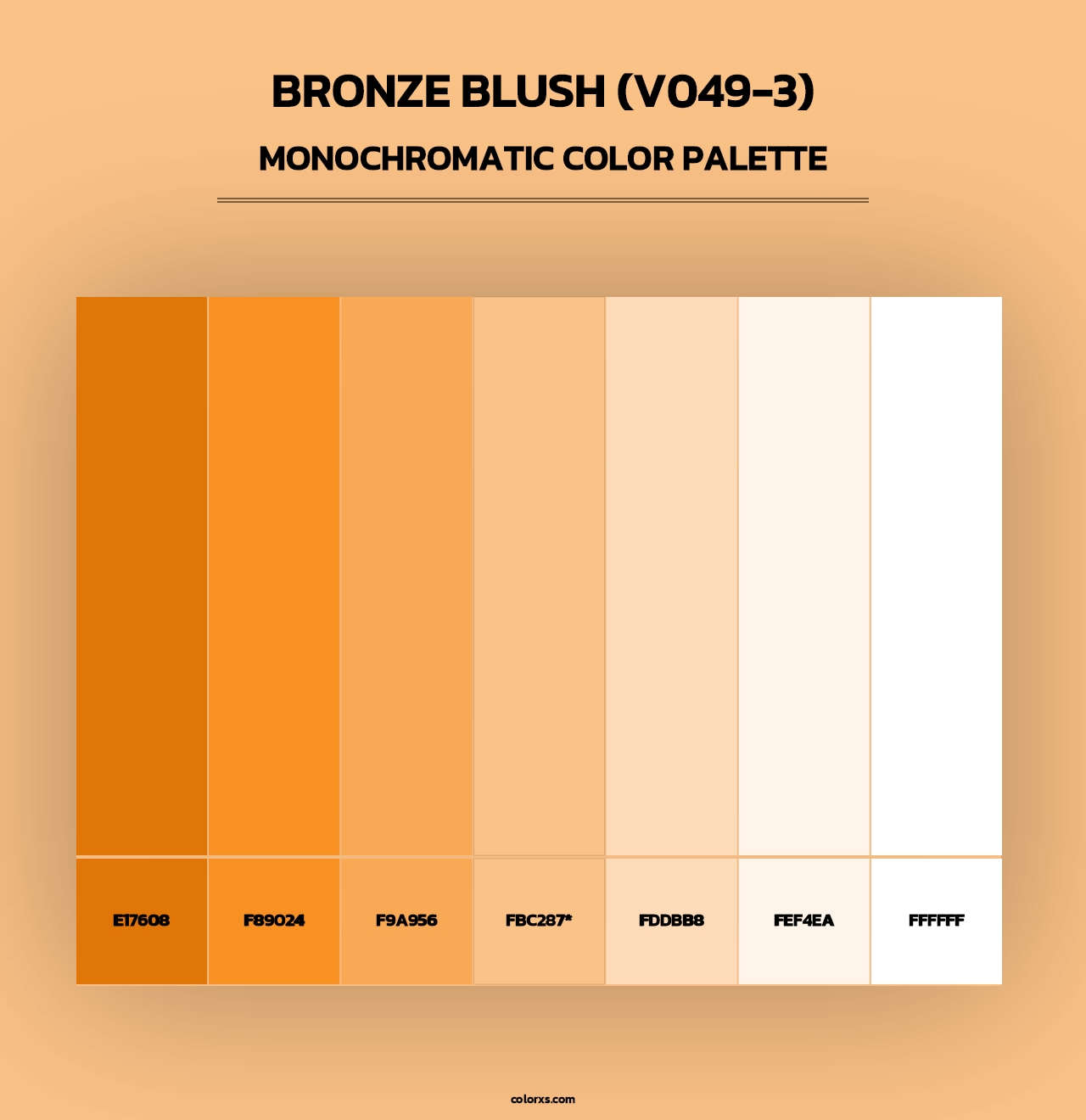 Bronze Blush (V049-3) - Monochromatic Color Palette