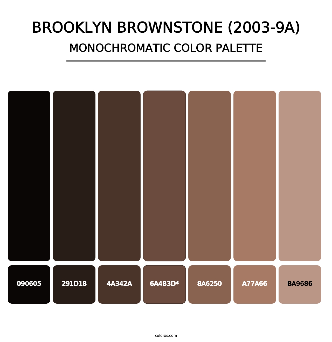 Brooklyn Brownstone (2003-9A) - Monochromatic Color Palette