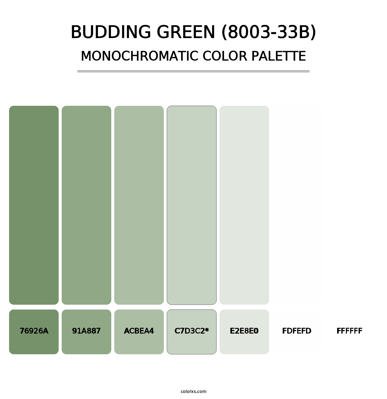 Budding Green (8003-33B) - Monochromatic Color Palette