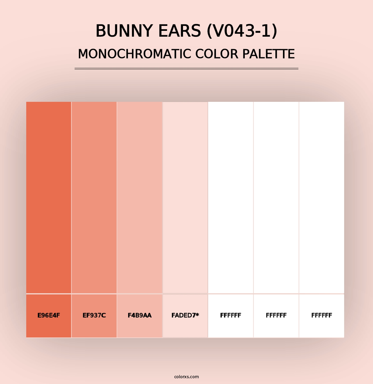 Bunny Ears (V043-1) - Monochromatic Color Palette