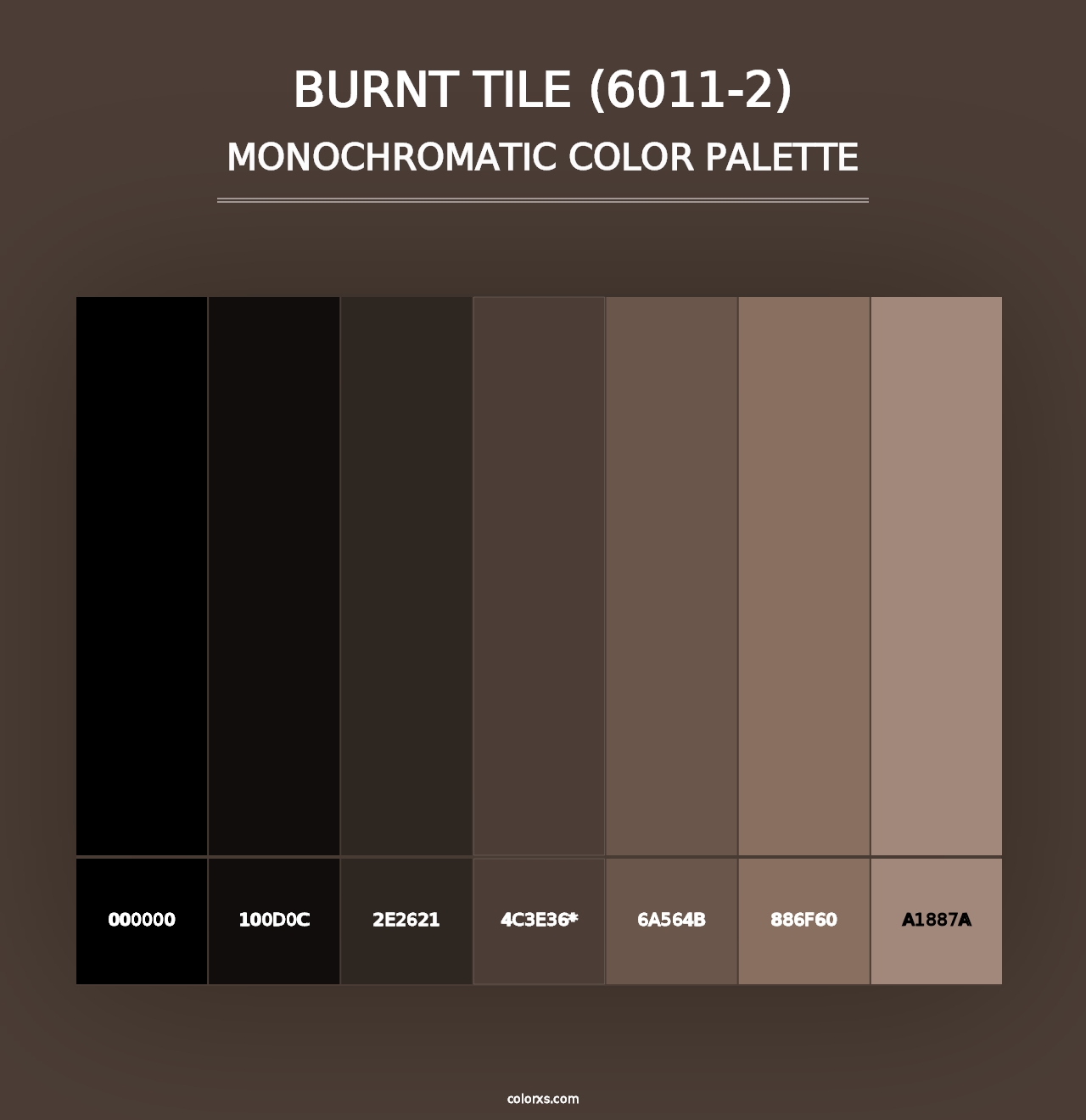 Burnt Tile (6011-2) - Monochromatic Color Palette