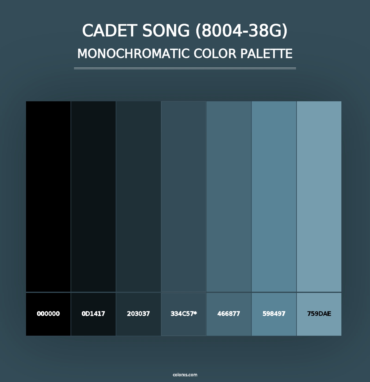 Cadet Song (8004-38G) - Monochromatic Color Palette