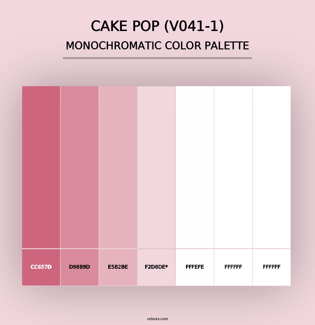 Cake Pop (V041-1) - Monochromatic Color Palette