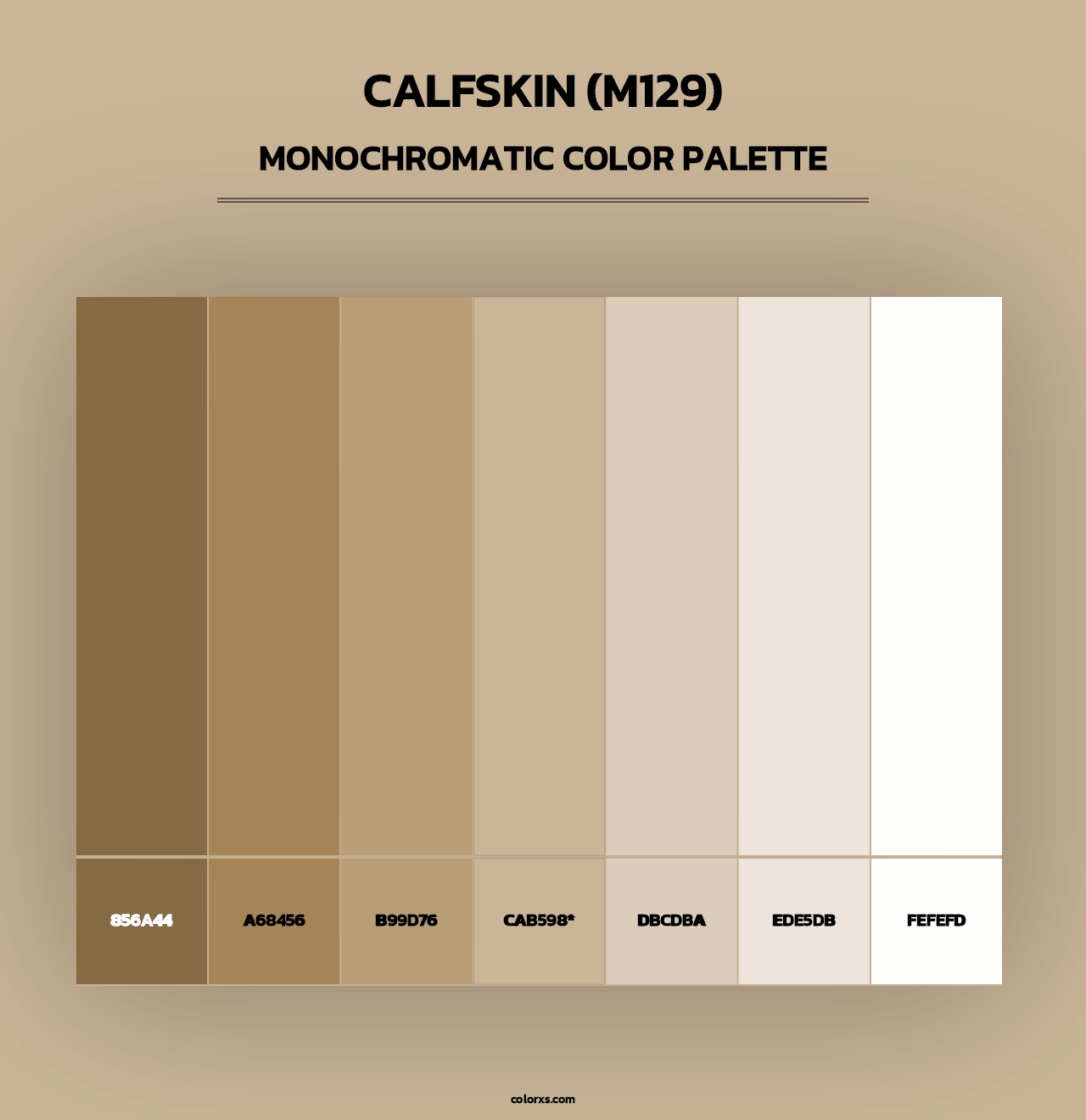 Calfskin (M129) - Monochromatic Color Palette