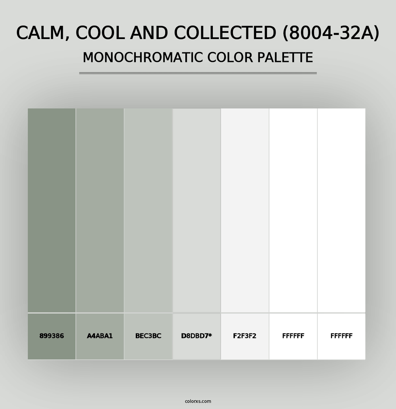 Calm, Cool and Collected (8004-32A) - Monochromatic Color Palette