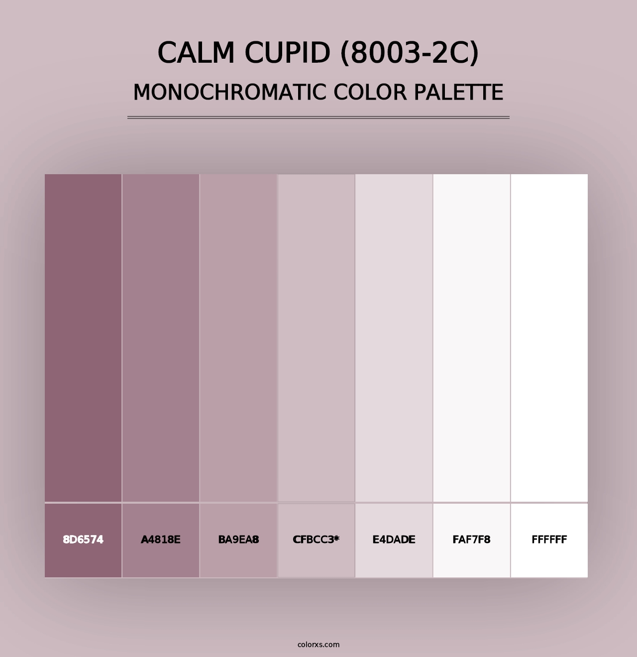 Calm Cupid (8003-2C) - Monochromatic Color Palette