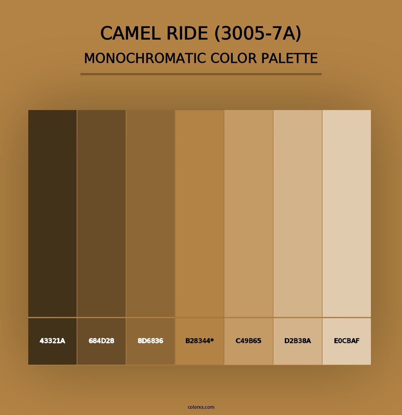 Camel Ride (3005-7A) - Monochromatic Color Palette