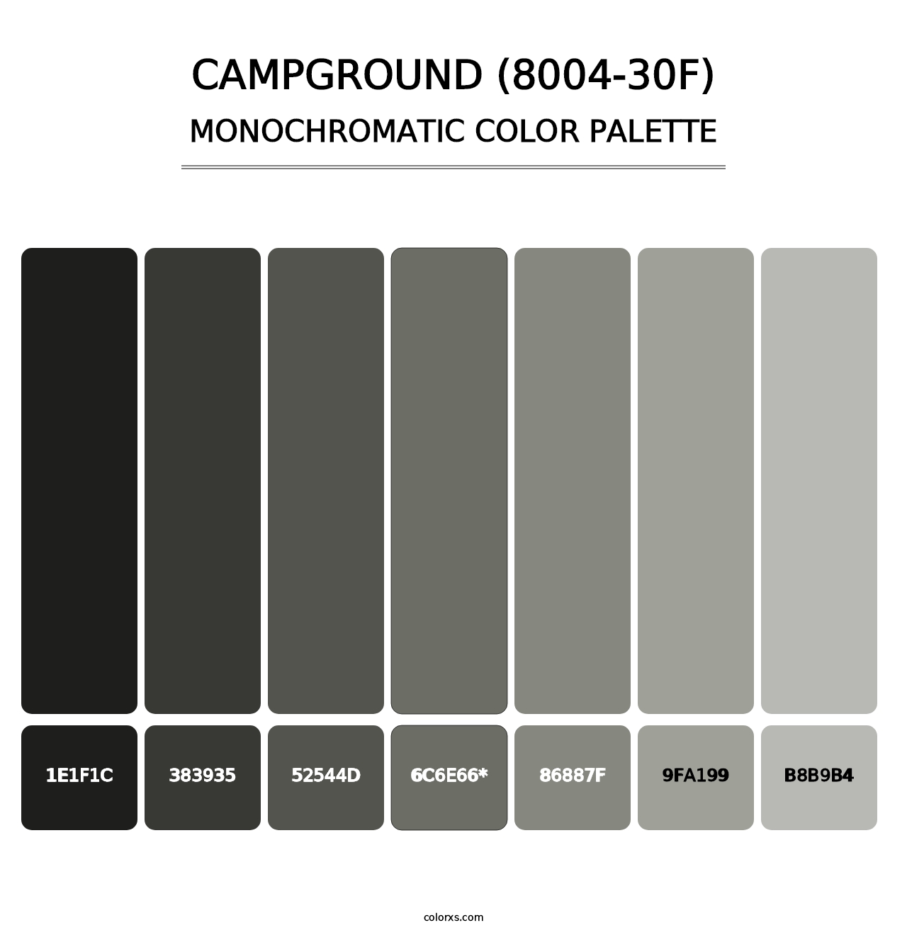 Campground (8004-30F) - Monochromatic Color Palette