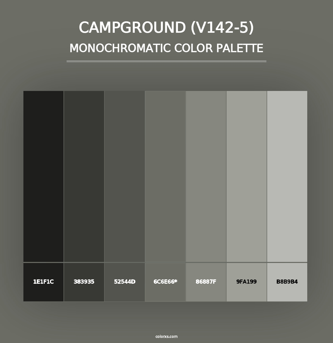 Campground (V142-5) - Monochromatic Color Palette