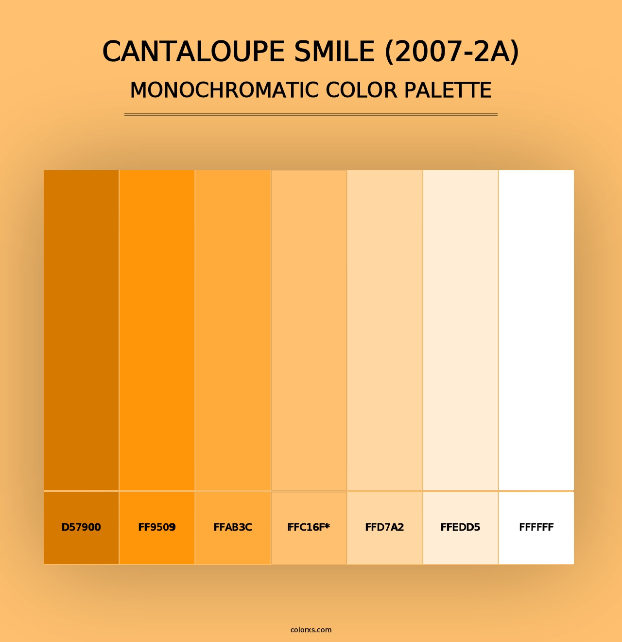 Cantaloupe Smile (2007-2A) - Monochromatic Color Palette