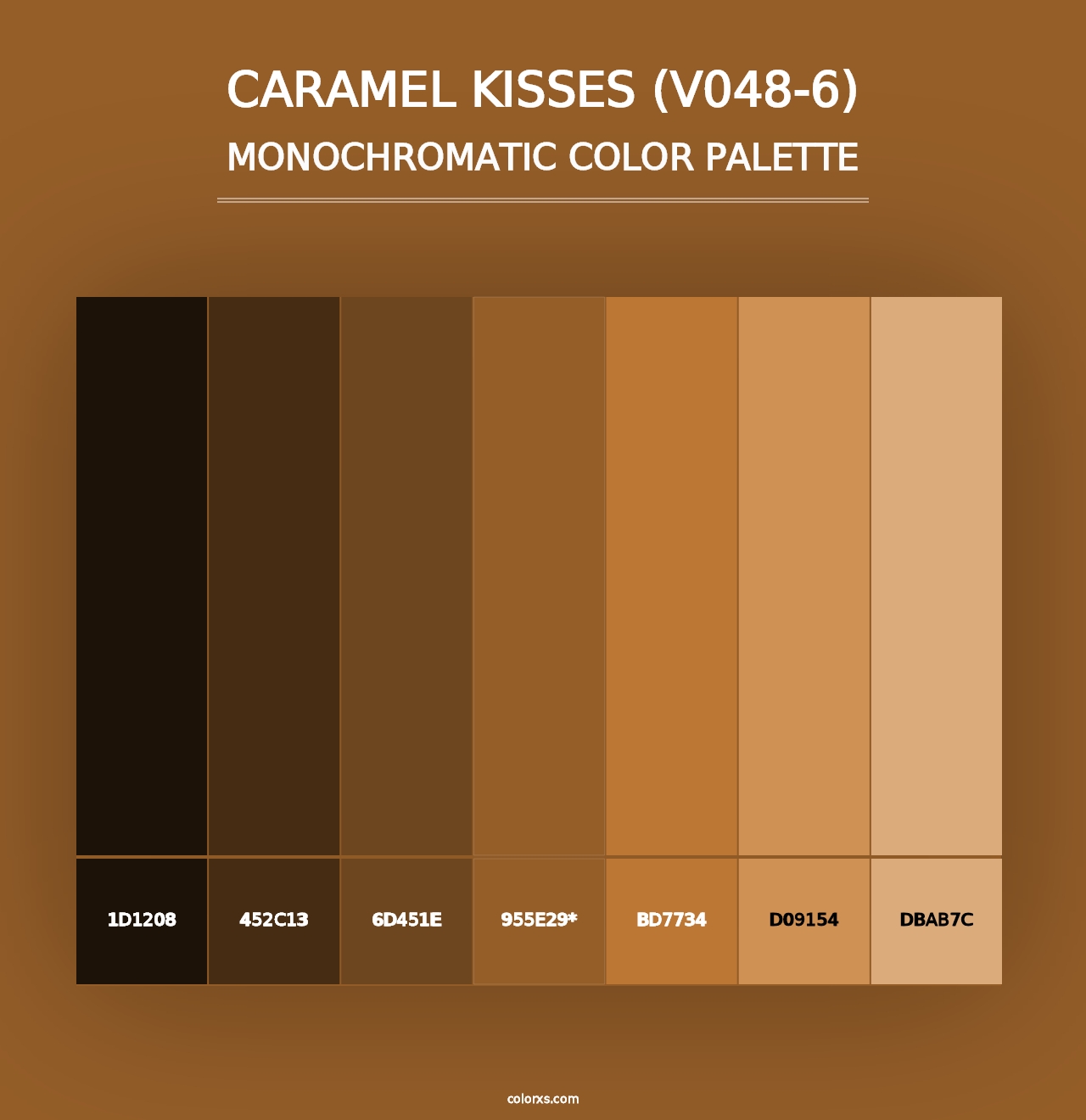 Caramel Kisses (V048-6) - Monochromatic Color Palette