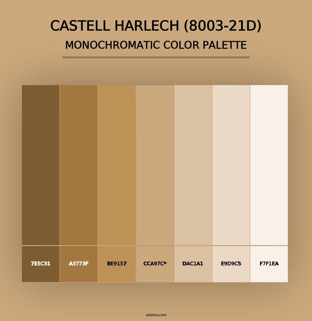 Castell Harlech (8003-21D) - Monochromatic Color Palette