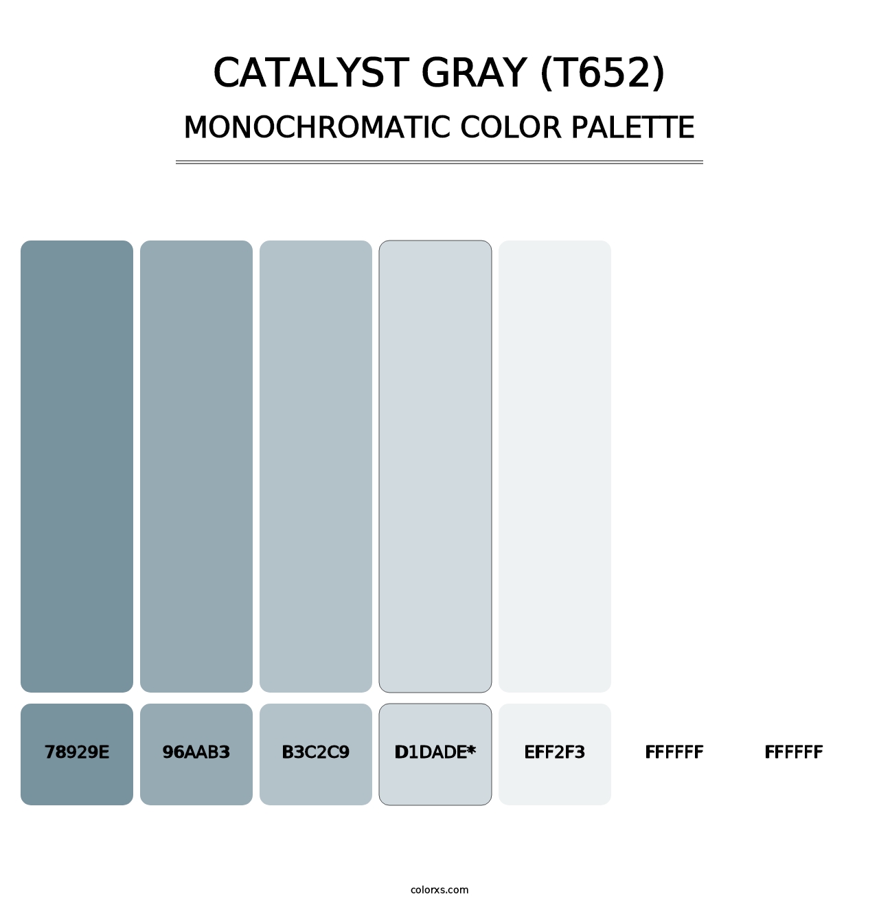 Catalyst Gray (T652) - Monochromatic Color Palette