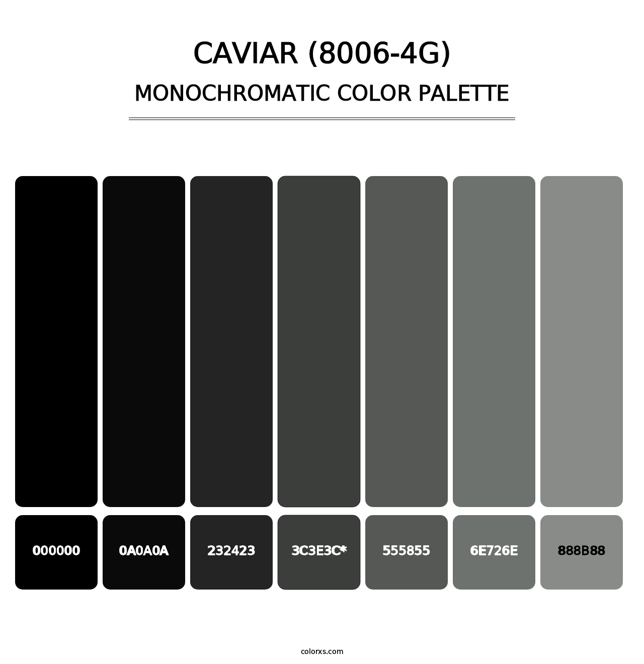 Caviar (8006-4G) - Monochromatic Color Palette