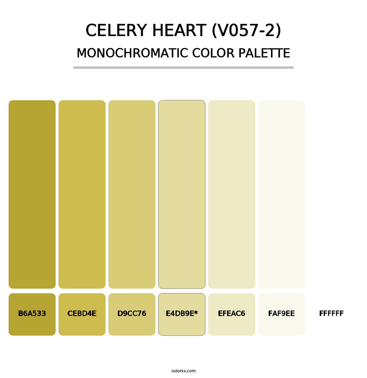 Celery Heart (V057-2) - Monochromatic Color Palette