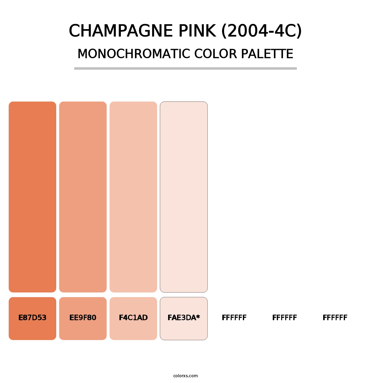 Champagne Pink (2004-4C) - Monochromatic Color Palette