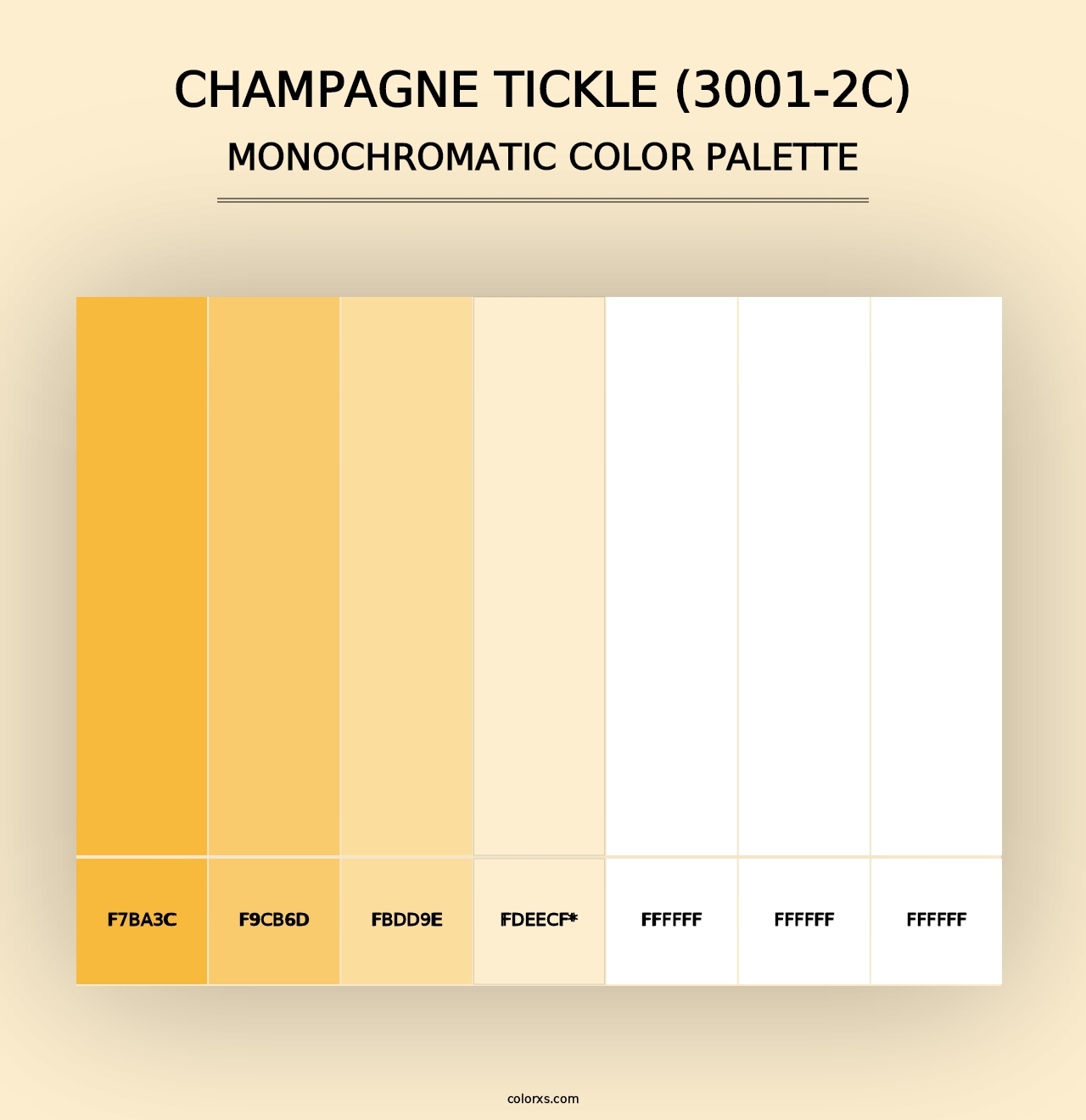 Champagne Tickle (3001-2C) - Monochromatic Color Palette