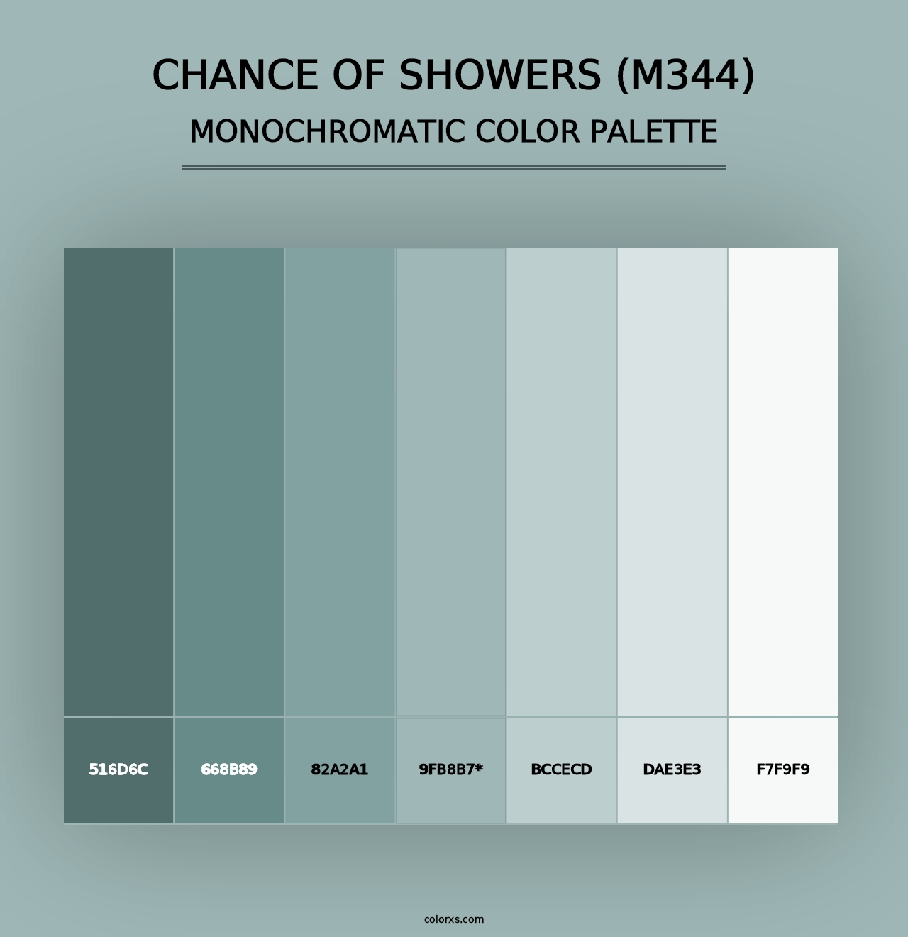 Chance of Showers (M344) - Monochromatic Color Palette