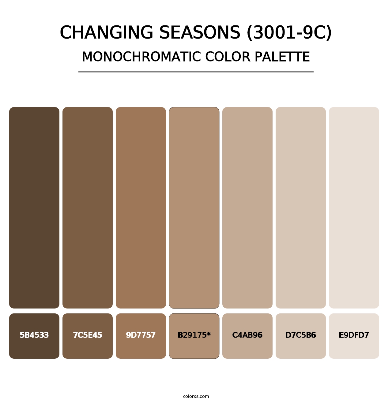 Changing Seasons (3001-9C) - Monochromatic Color Palette