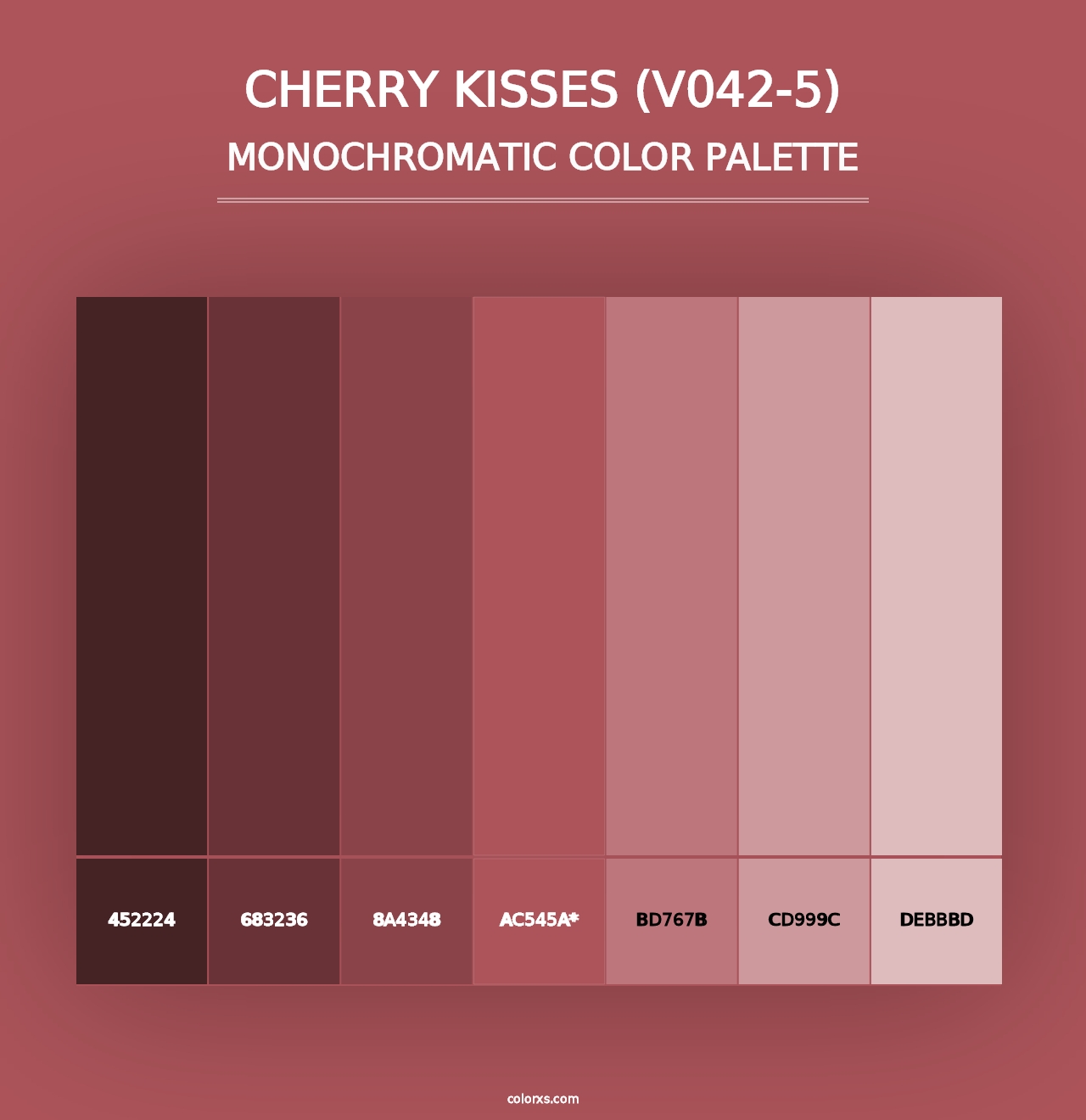 Cherry Kisses (V042-5) - Monochromatic Color Palette