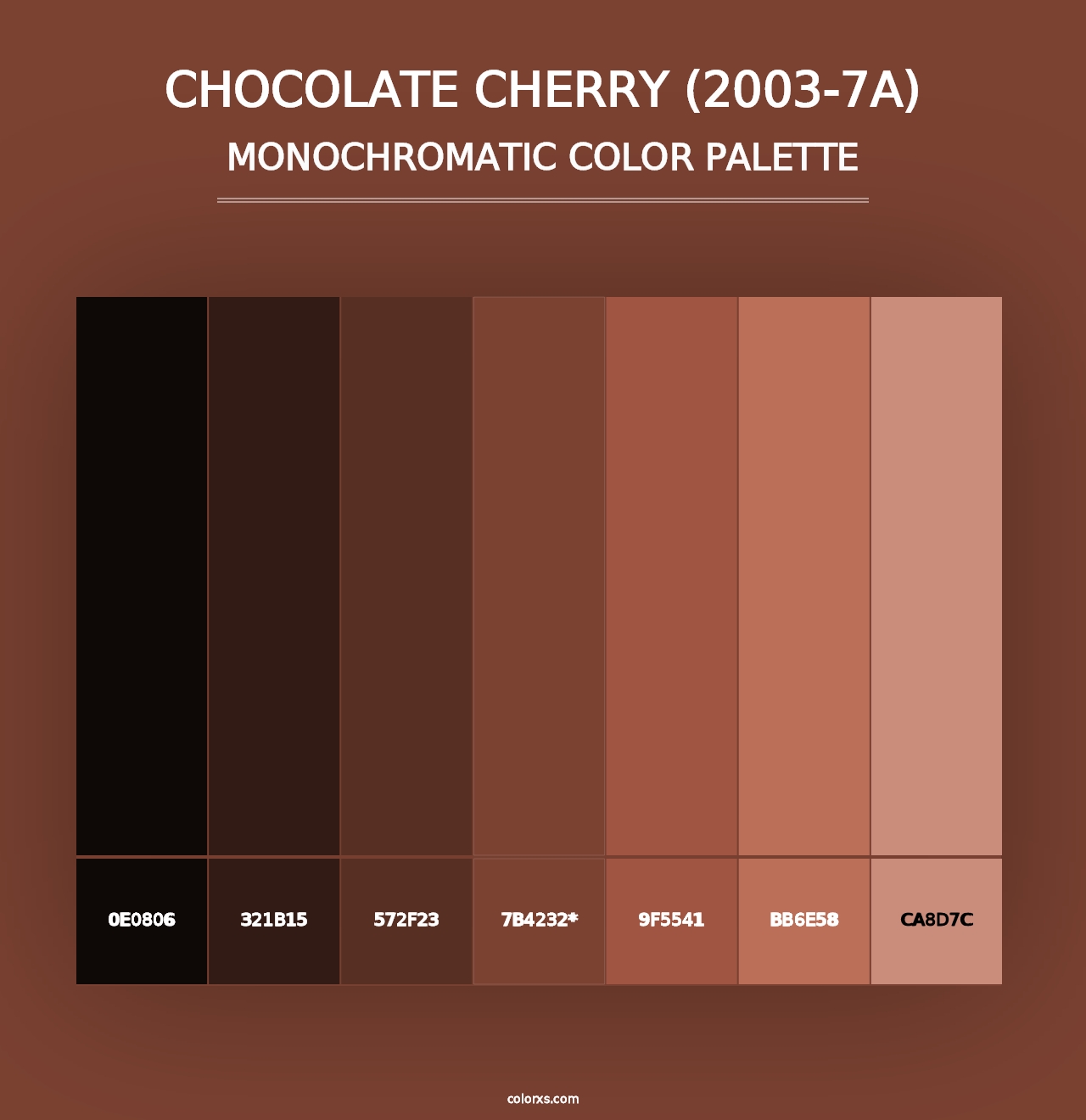 Chocolate Cherry (2003-7A) - Monochromatic Color Palette