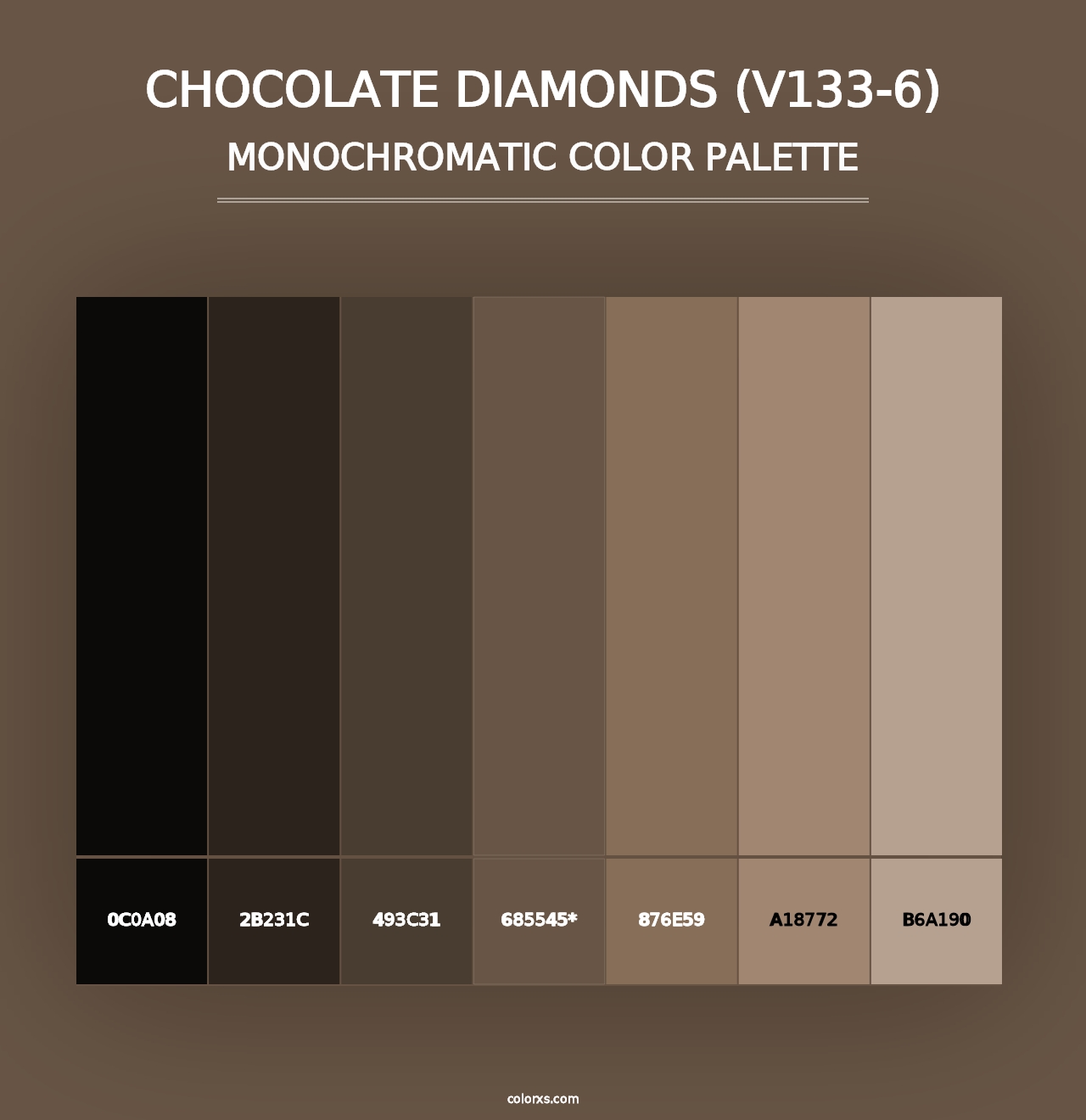 Chocolate Diamonds (V133-6) - Monochromatic Color Palette