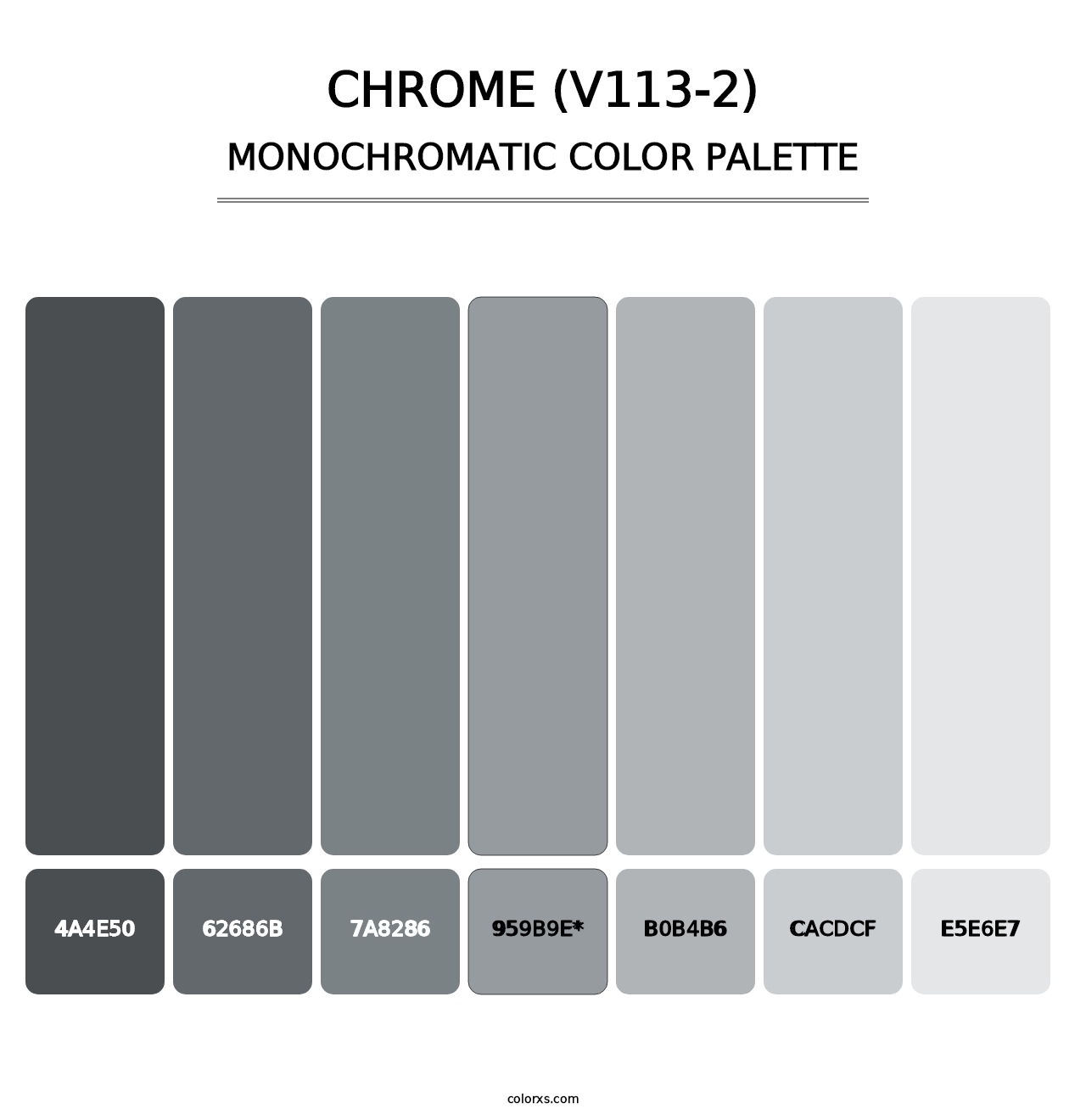 Chrome (V113-2) - Monochromatic Color Palette