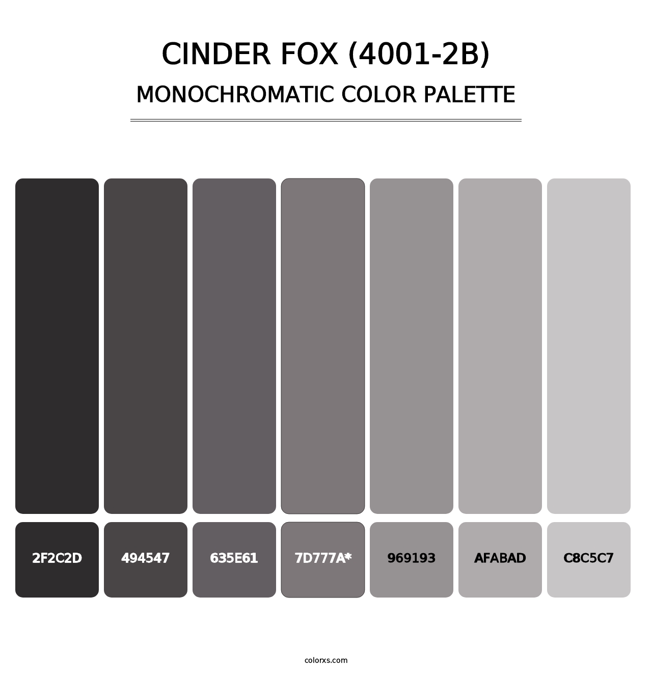 Cinder Fox (4001-2B) - Monochromatic Color Palette