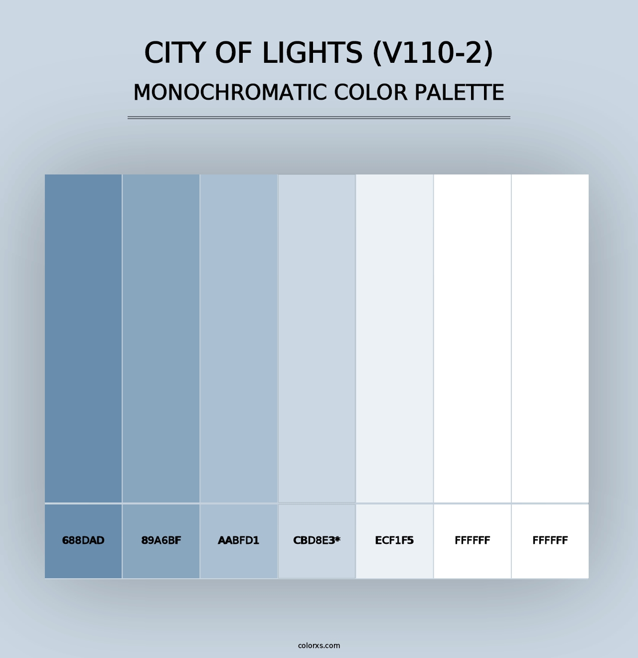 City of Lights (V110-2) - Monochromatic Color Palette