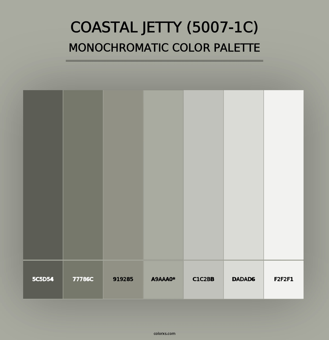 Coastal Jetty (5007-1C) - Monochromatic Color Palette