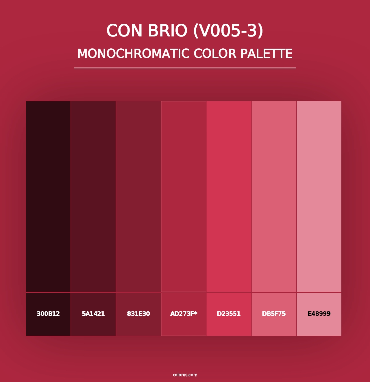 Con Brio (V005-3) - Monochromatic Color Palette