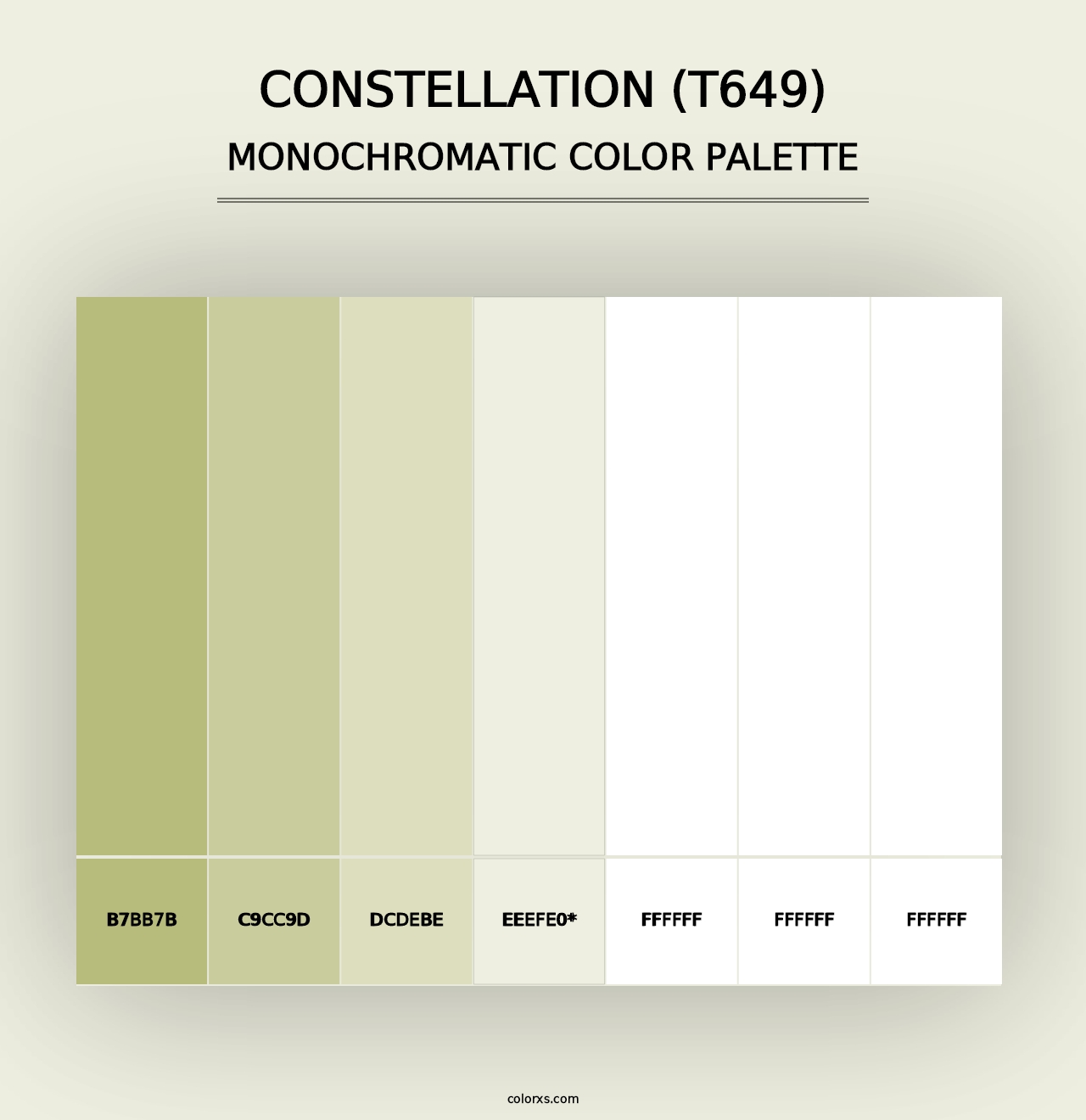 Constellation (T649) - Monochromatic Color Palette