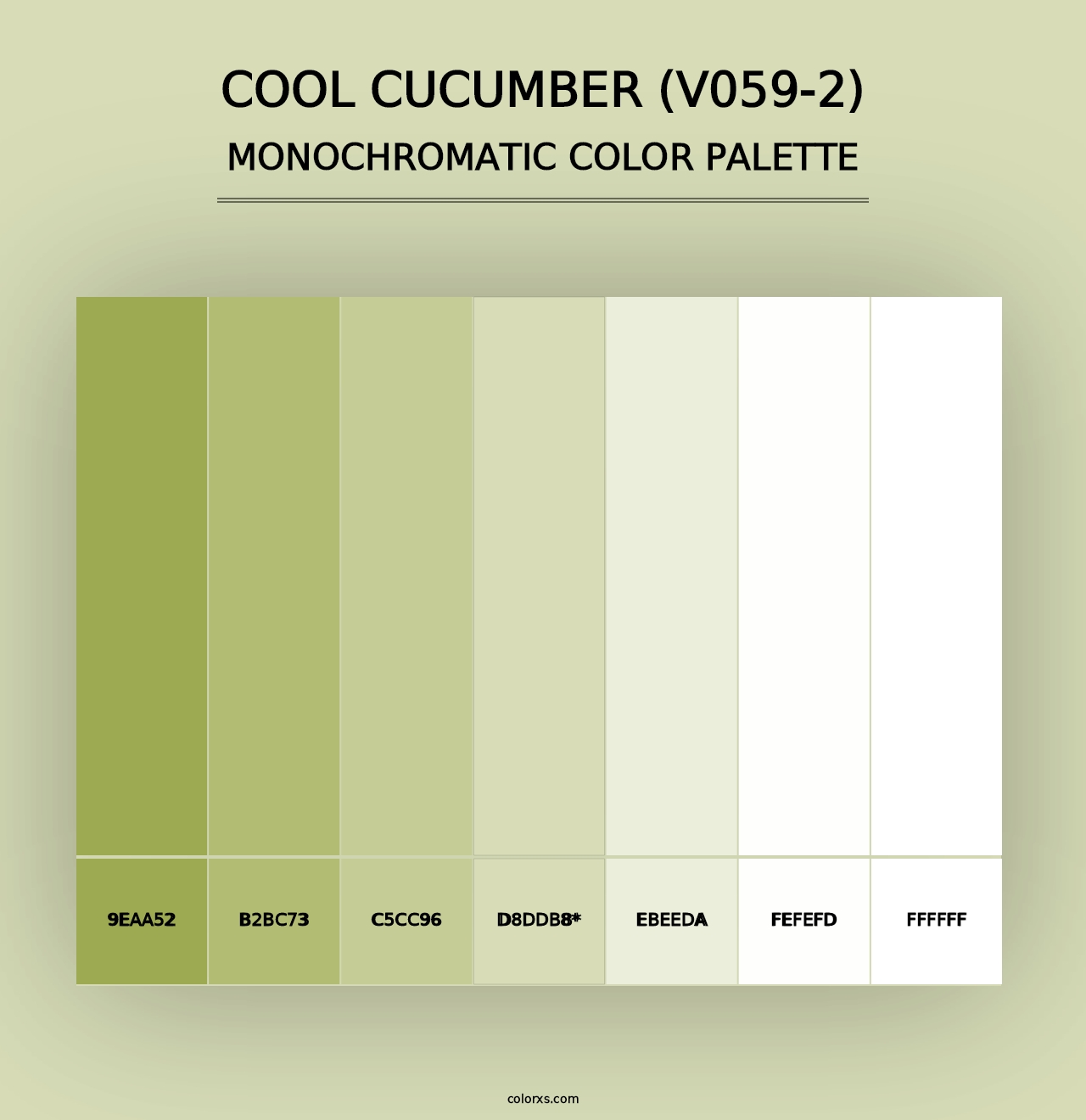 Cool Cucumber (V059-2) - Monochromatic Color Palette