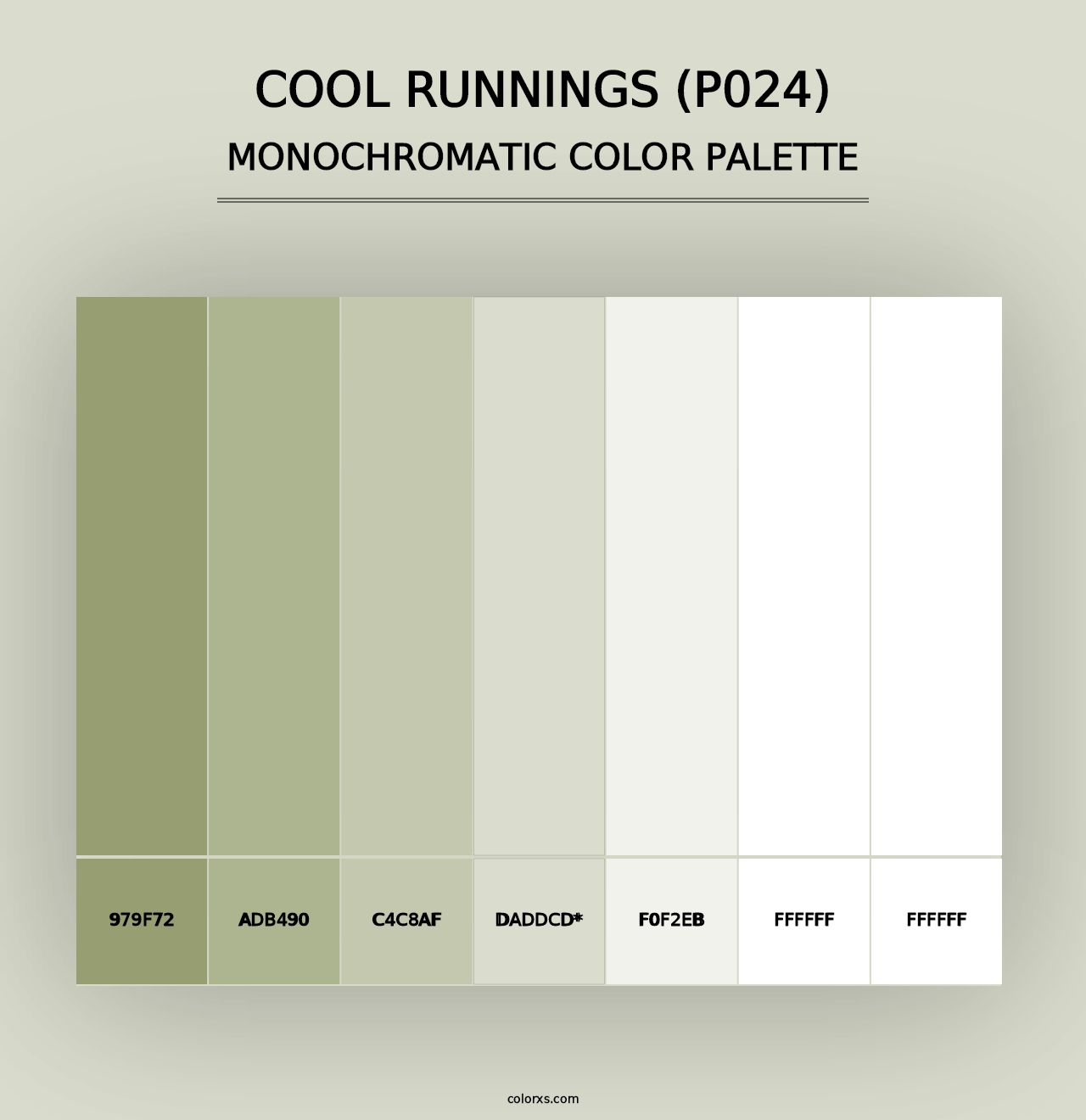 Cool Runnings (P024) - Monochromatic Color Palette