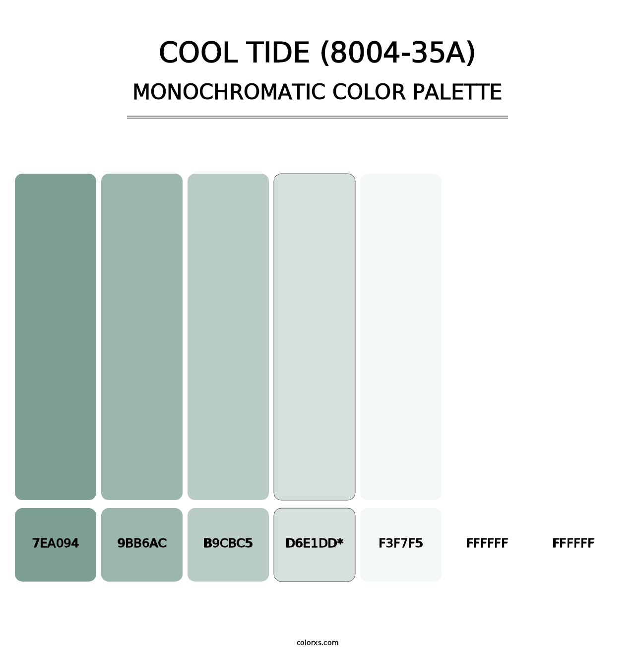 Cool Tide (8004-35A) - Monochromatic Color Palette