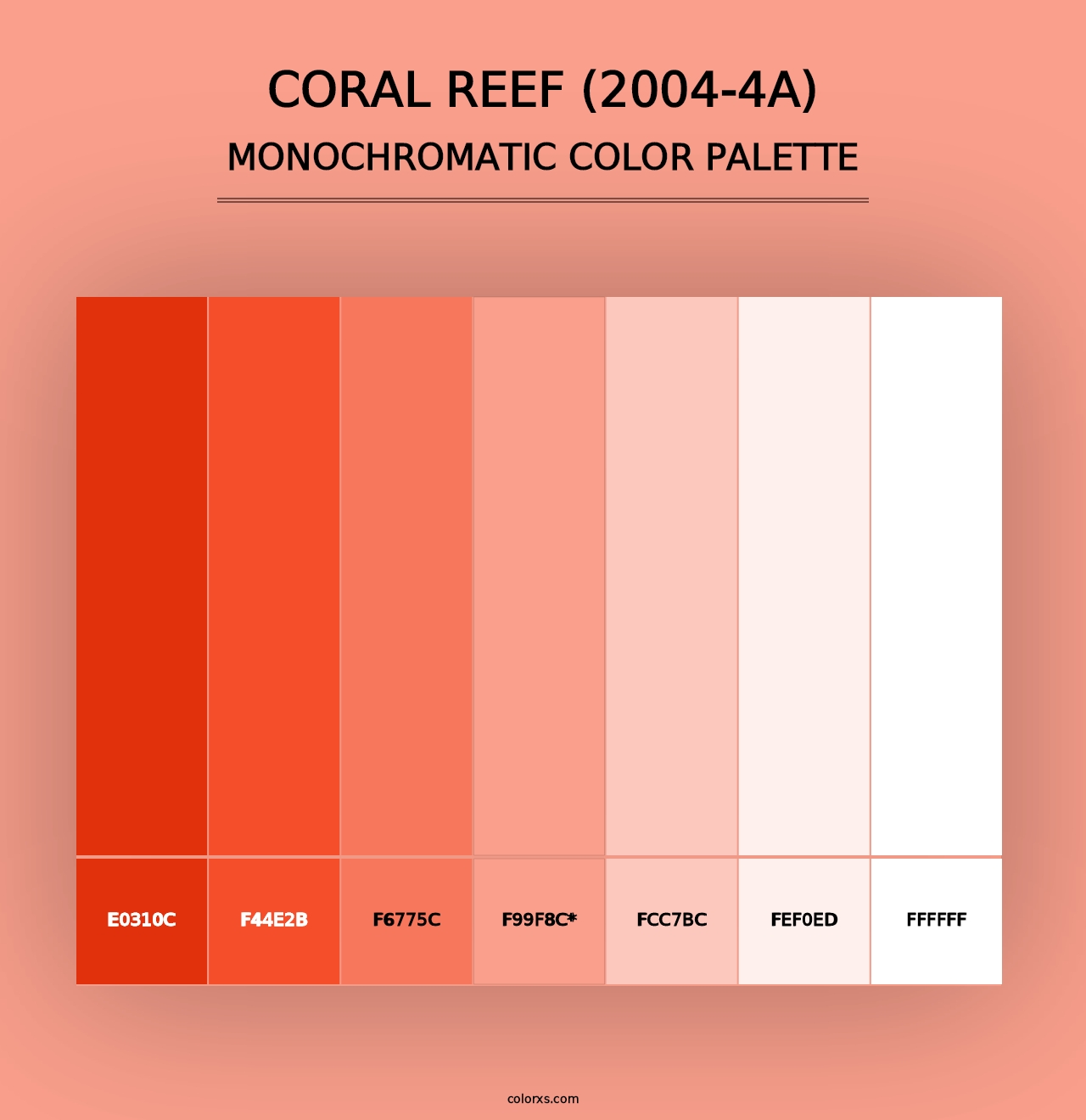 Coral Reef (2004-4A) - Monochromatic Color Palette