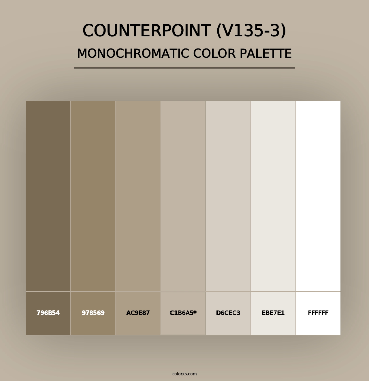 Counterpoint (V135-3) - Monochromatic Color Palette