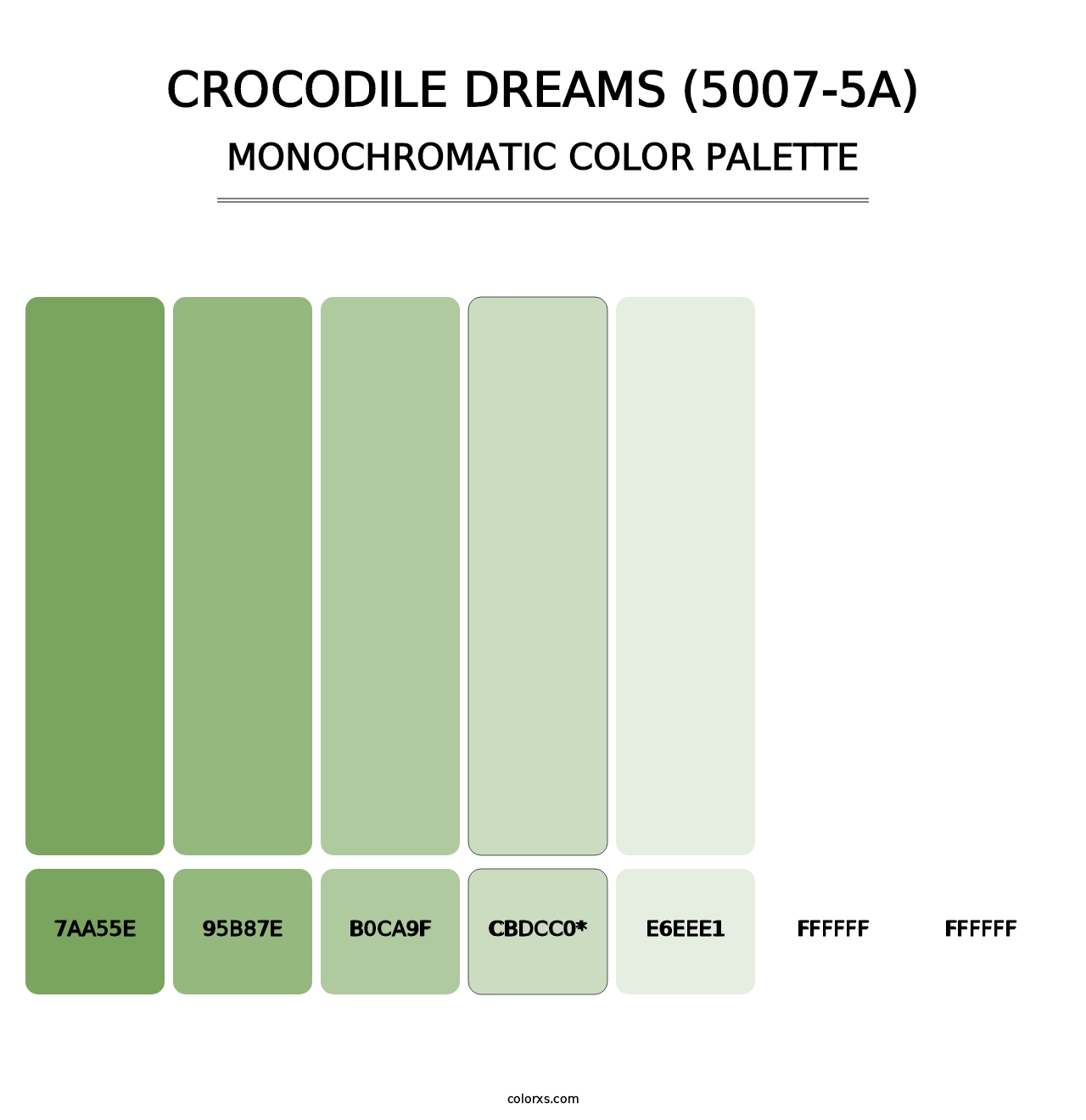 Crocodile Dreams (5007-5A) - Monochromatic Color Palette