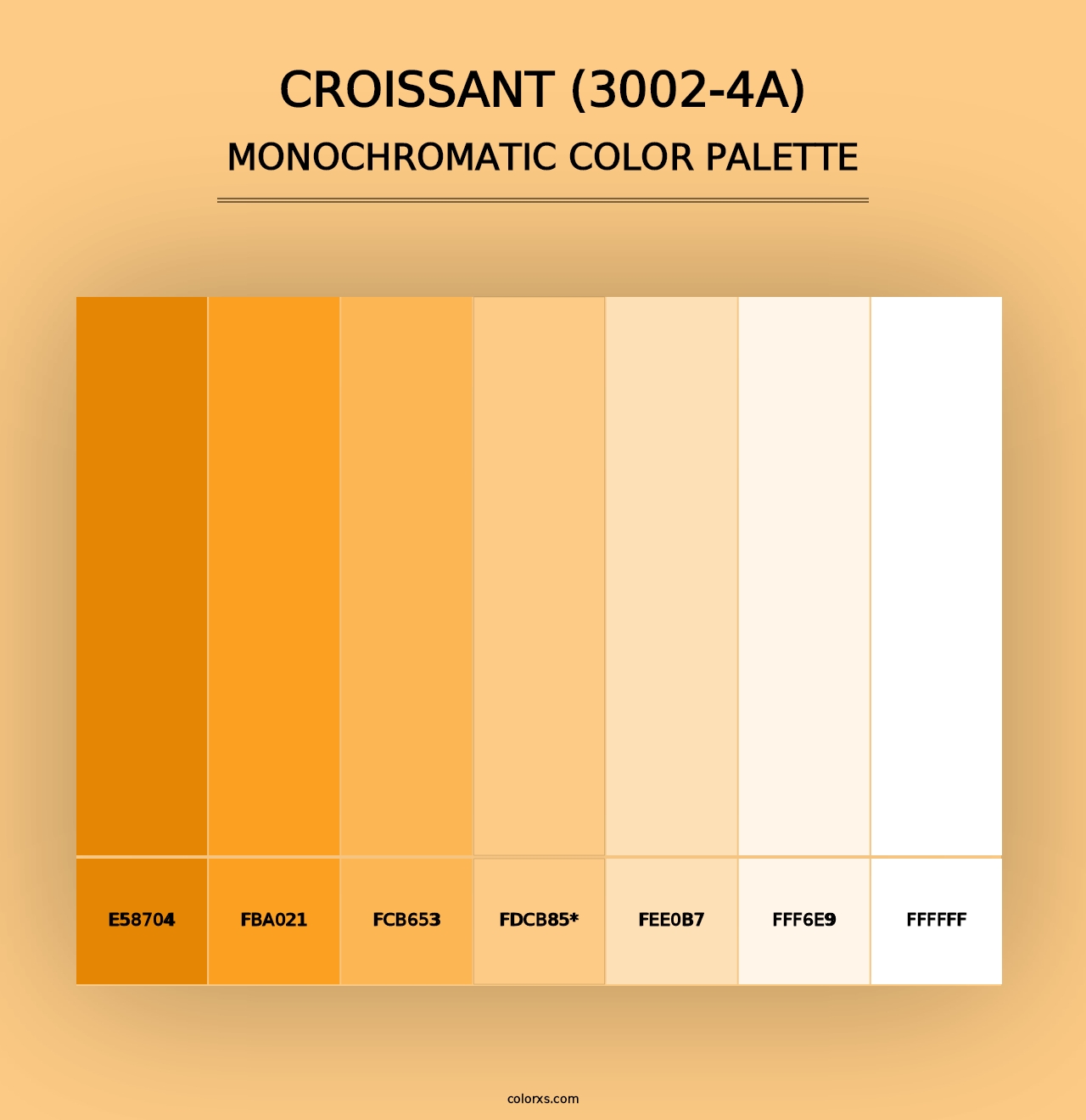 Croissant (3002-4A) - Monochromatic Color Palette