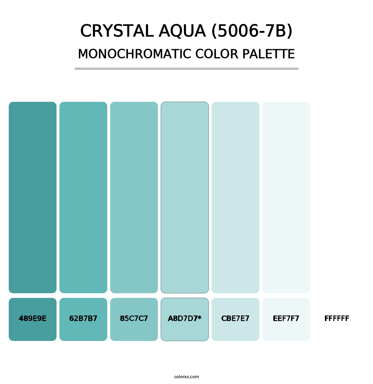 Crystal Aqua (5006-7B) - Monochromatic Color Palette